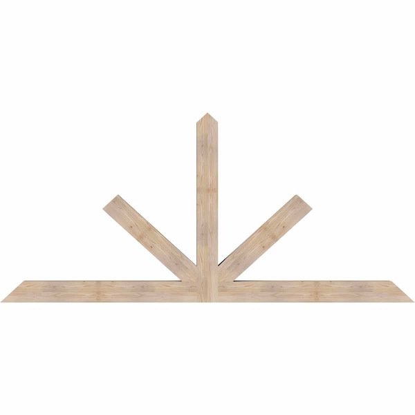 Ekena Millwork Saratoga Smooth Timber Gable Bracket, Douglas Fir, 108"W x 49"H x 5 1/2"D x 5 1/2"F, 11/12 Pitch GBW108X49X0606SAR00SDF - main